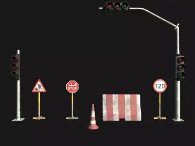 traffic lights Free 3D model purchase
