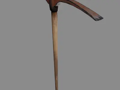 Rusty pickaxe Low-poly 3D model