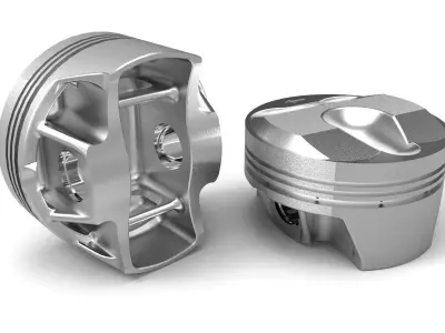 Engine piston 3D model