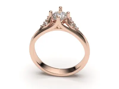 solitaire with ring sizes  8 part S33 3D print model