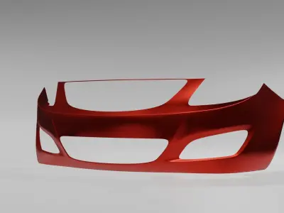 Hatchback Front Bumper 3D model