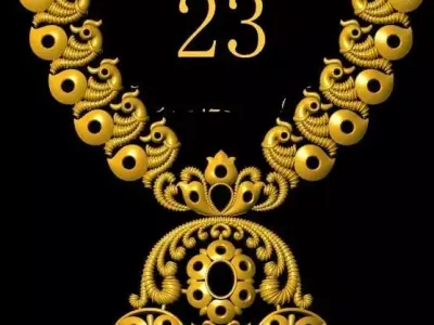 40 gm indian neckless porche and noksi  3D model