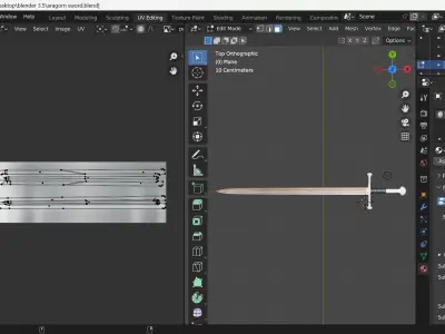sword Free low-poly 3D model 6