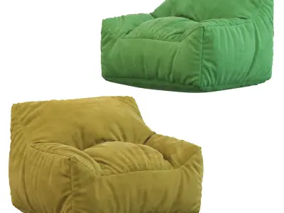 Big Joe Lux Large Bean Bag Chair and Lounger 3D model
