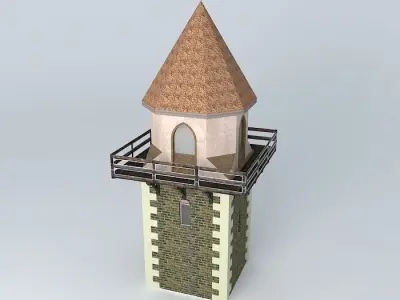 tower with roof Free 3D model