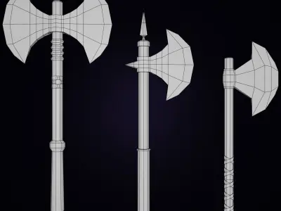 LowPoly Medieval Weapons Pack Low-poly 3D model
