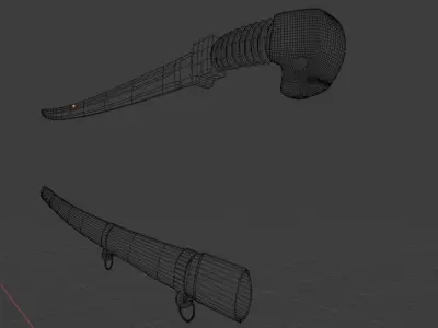 saber wooden barrel 3D model