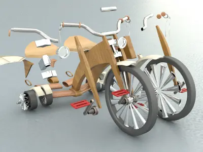 laos Kid Bicycle 3D model