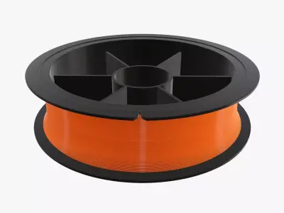 Fishing line with single spool 02 3D model