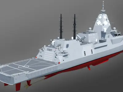 Hunter Class Frigate (SEA 5000) 3D model