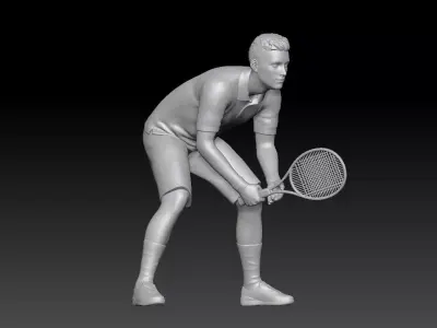 tennis player boy 2 3D print model