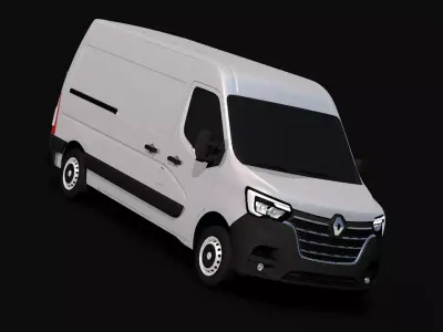 2022 Renault Master Van Low-poly 3D model