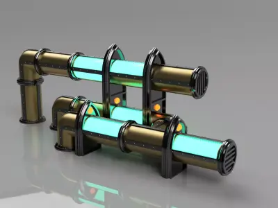 Modular grimdark pipeline 3D print model