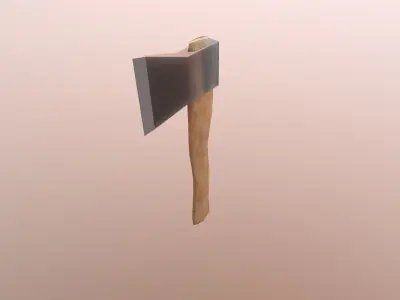 PBR Low-Poly Axe Game Ready Free low-poly 3D model