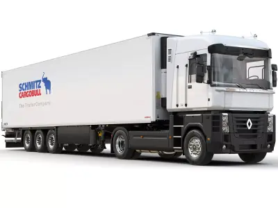 Renault Magnum Legend With Semitrailer 2 3D model