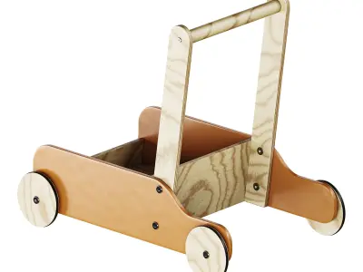 Bonnie Wooden Push Cart by Liewood 3D model