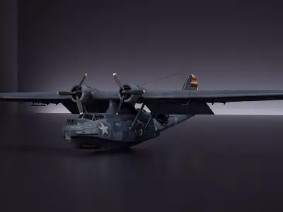 WW2 Consolidated PBY 5 Catalina 3D model purchase