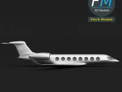 Business Jet 3D model by francescomilanese