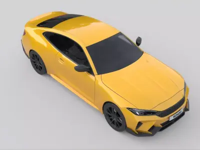 Generic Modern Sport Coupe Car Low-poly 3D model