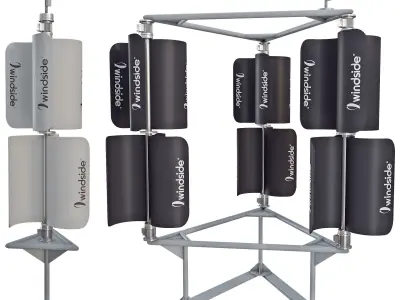 Vertical wind turbine  2 3D model