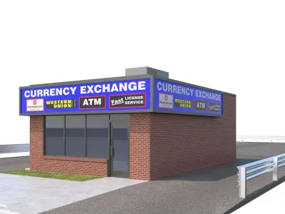 Commercial Building-028 Currency Exchange 3D model
