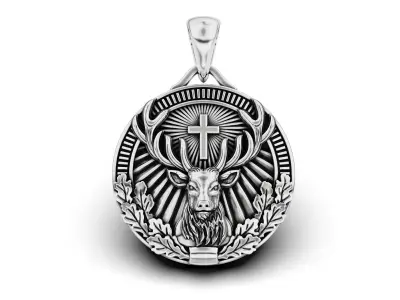 St Hubertus Signet Pendant 3D print model