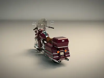 Low Poly Motorcycle 05 Low-poly 3D model