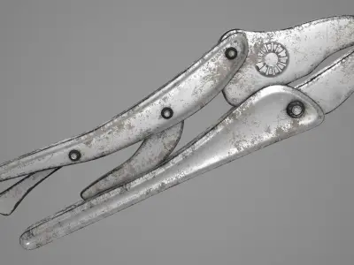 Grip Plier Low-poly 3D model