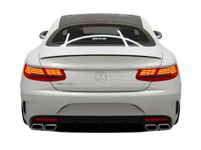 Mercedes-Benz S63 AMG Coupe 2020 Low-poly 3D model