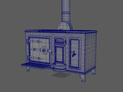 Edwardian Iron Cooker - Range 3D model