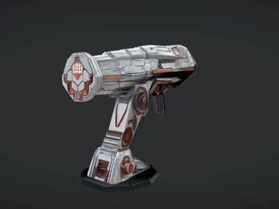 futuristic sci-fi turret or cannon 3D model
