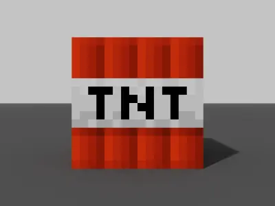 MineCraft TNT block model Low-poly 3D model