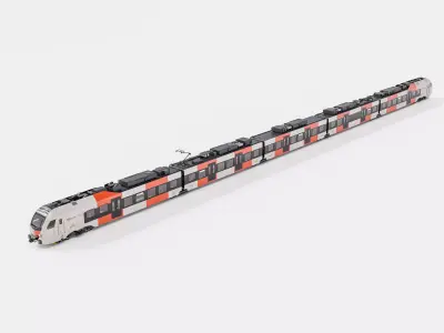 Stadler FLIRT CD PID Prague train unit 3D model