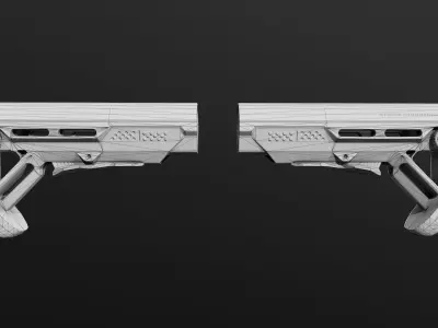 Strike Industries Viper Mod1 AR15 Collapsible Buttstock Low-poly 3D model