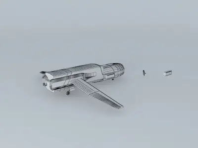 Spaceship military aircraft Free 3D model