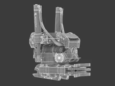 Rototilt RC5 Tiltrotator Excavator Attachment 3D model