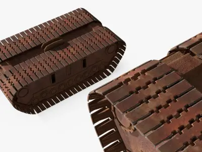 Star Wars Jawa Sandcrawler Tracked Chassis Old 3D model