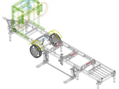 Mobile Band Sawmill 3D model