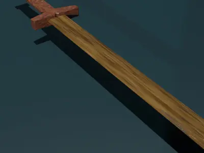 game ready low poly sword Free low-poly 3D model order