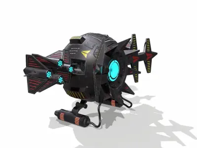 Space drone - PBR Low-poly 3D model