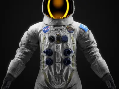 Apollo A7L space suit base 3D model