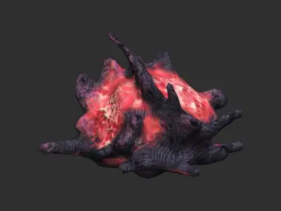 Alien Grub Free low-poly 3D model