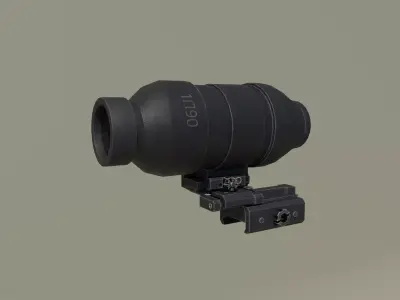 1P90 Scope Magnifier Low-poly 3D model