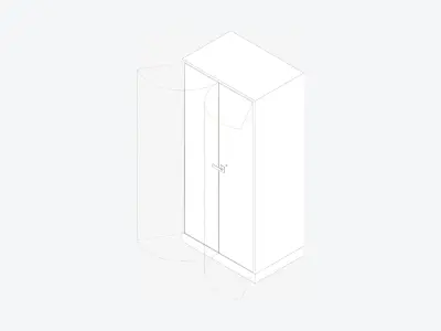 Cabinet - Metal - Locka - Combination Low-poly 3D model