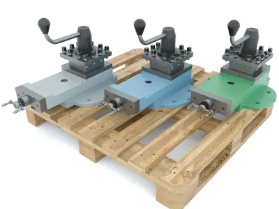 Turning Machine Tool Spare Parts - Collection 1 3D model