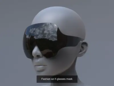 Fashion Sci fi glasses pack x3 3D Model Collection