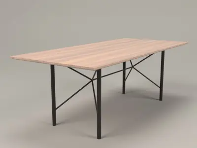 Rudolph industrial table Low-poly 3D model
