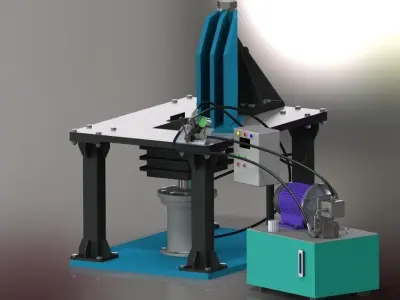 Hydraulic Packing Machine 3D model