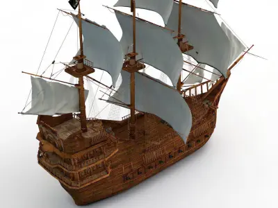old ship 3D model
