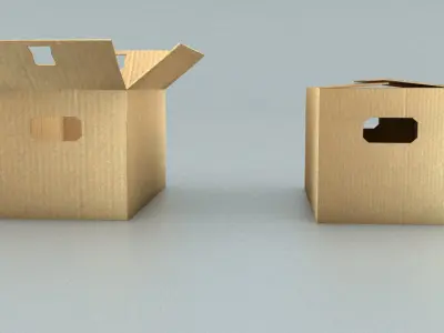 laos Cardboard Boxes 3D model